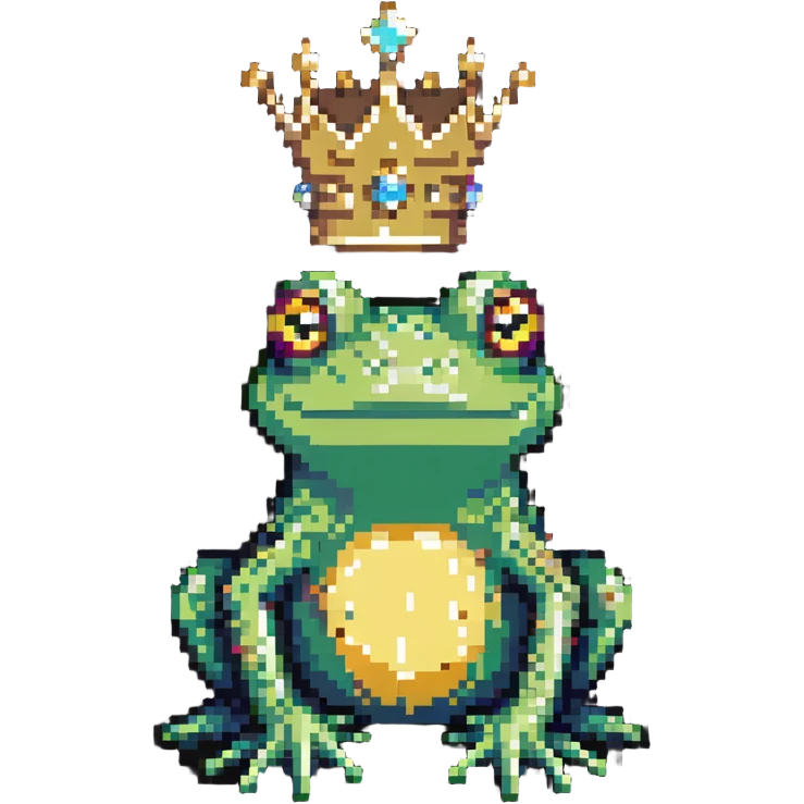 royal frog with jeweled crown emoji