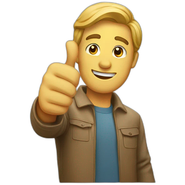 Man giving thumbs up emoji