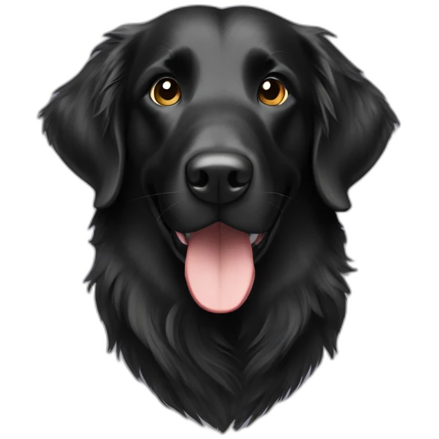 flat coated retriever pointing upwards emoji