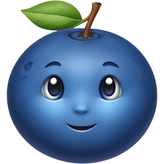 Blueberry faceless emoji