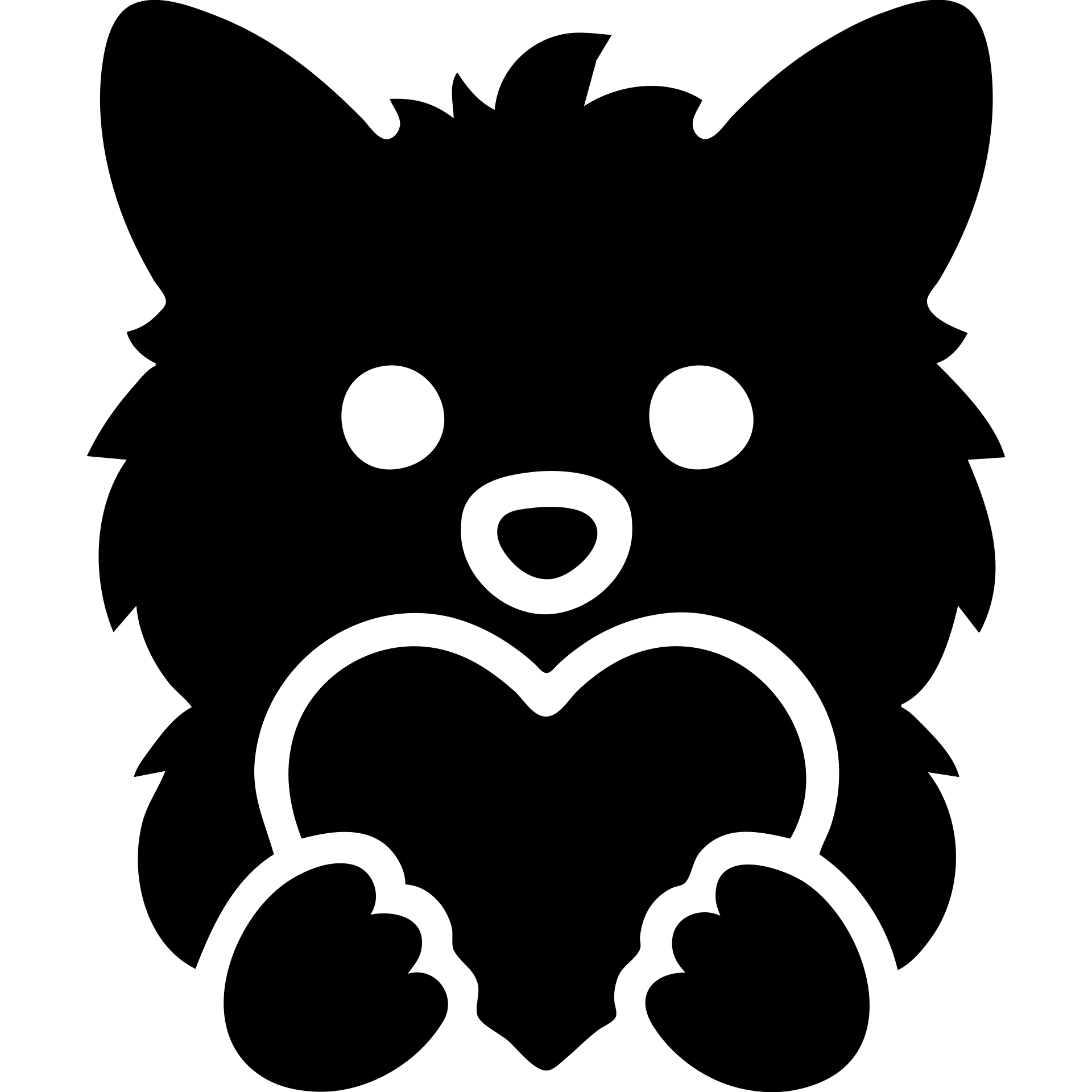 Transform this image into a clean, modern logo of a stylized dog holding a heart in its mouth. Use minimal lines and bold shapes suitable for branding. No background, transparent. emoji