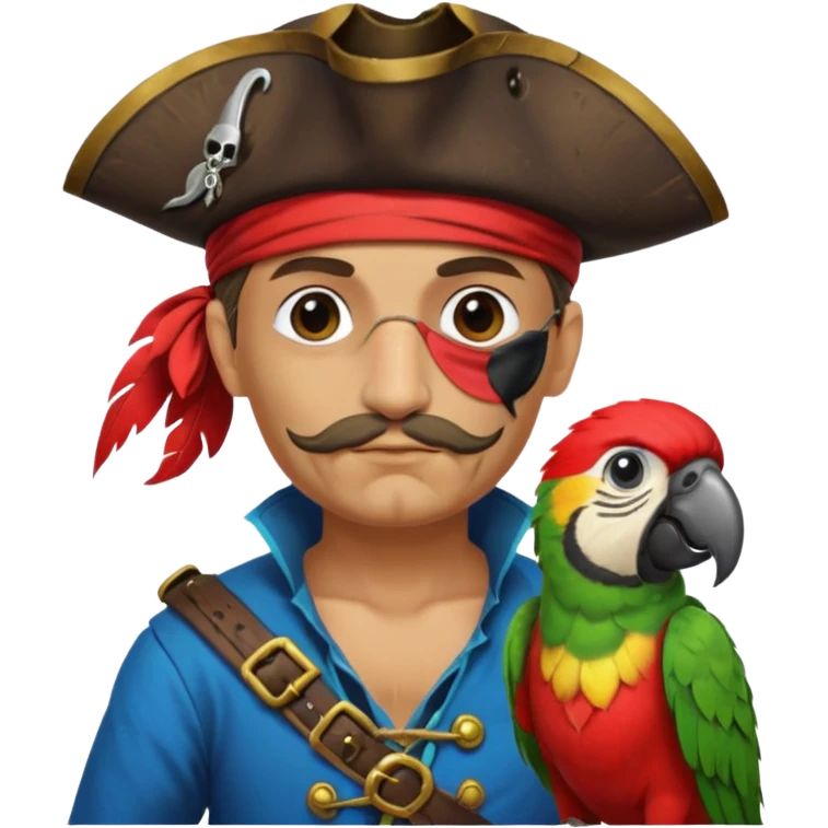 pirate and parrot emoji