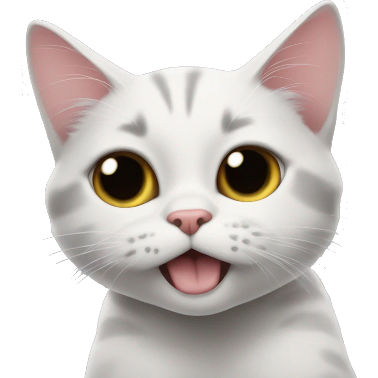 pussy cat licking paw  emoji