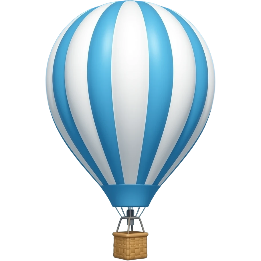 hot air balloon with white stripes emoji