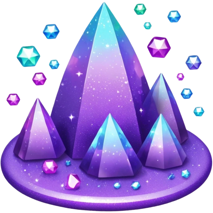 Glitter purple and cian like emoji