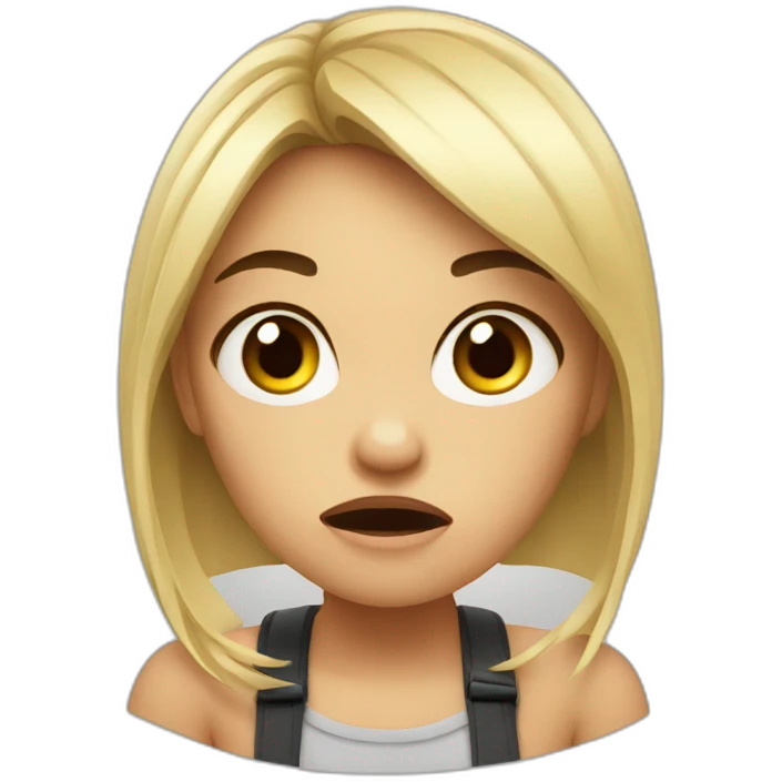 Offended girl emoji