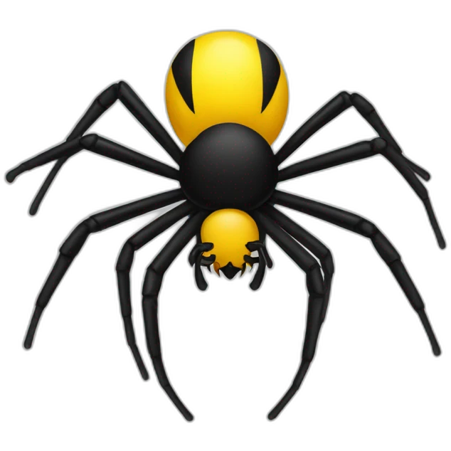 yellow black spider emoji