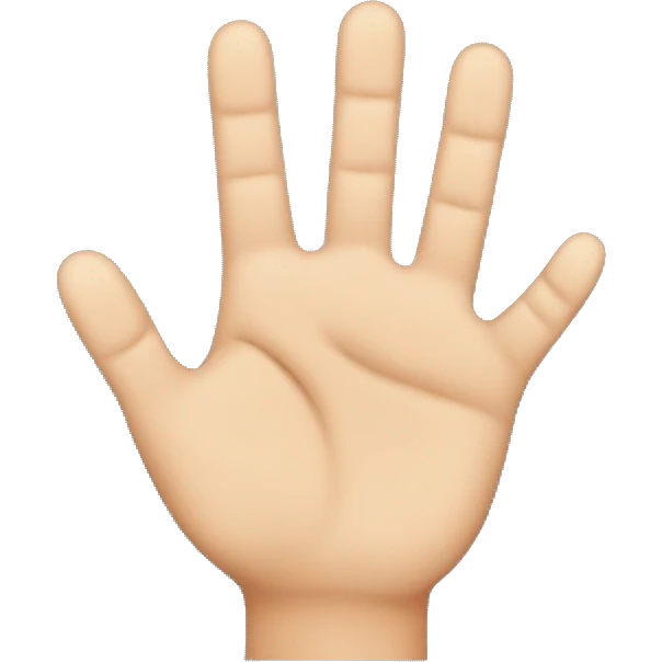 Hand with the third and forth finge up emoji