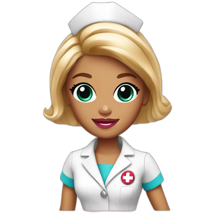 Barbie as nurse emoji
