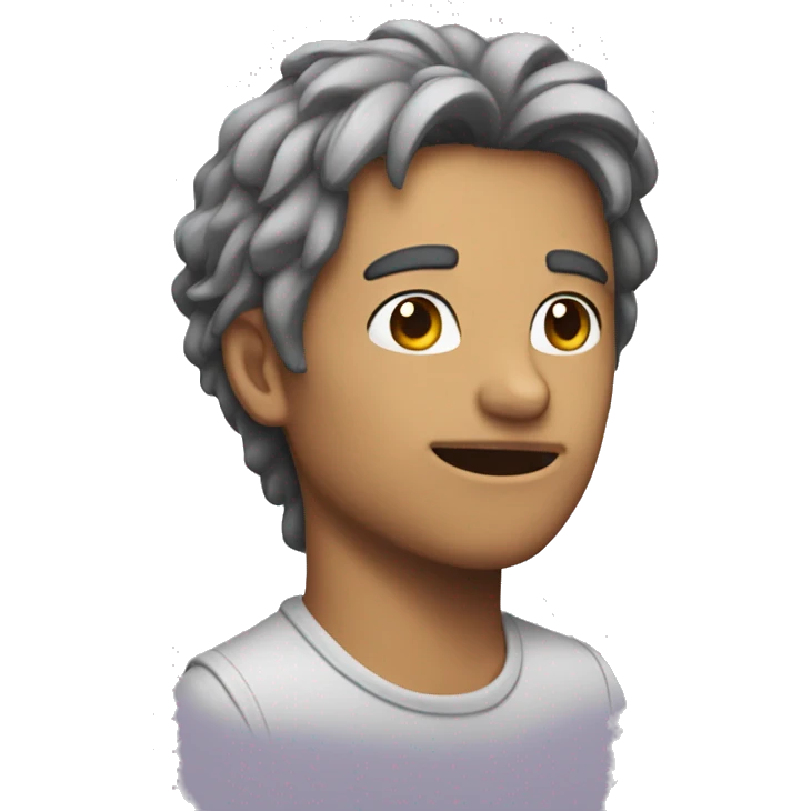 A person mewwing emoji