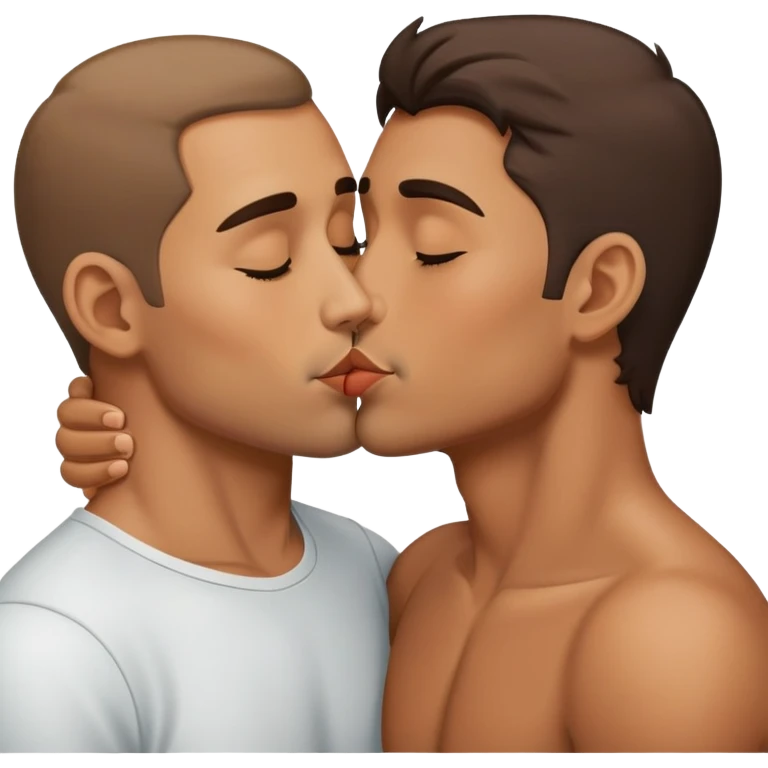 Two men kissing emoji