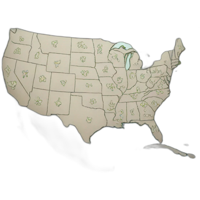 United States of America map emoji