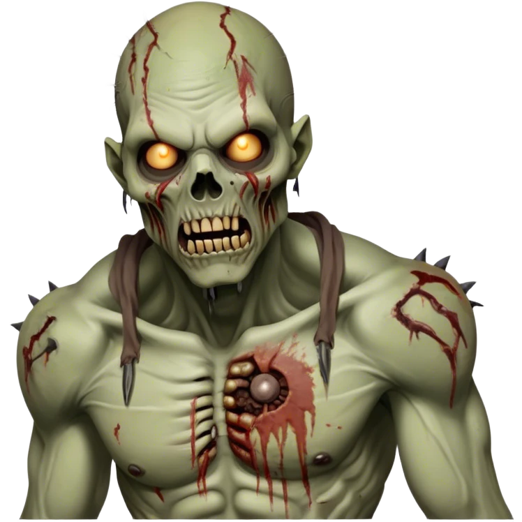 Cinematic Realistic WoW undead friendly zombie Portrait, captured in a fierce, battle-ready stance, muscles taut beneath his tattered, earth-toned attire. His decayed, pallid skin and glowing eyes are rendered with intense lifelike detail and dynamic lighting, high shine, embodying the raw, relentless fury of an undead friendly zombie in the heat of combat. emoji