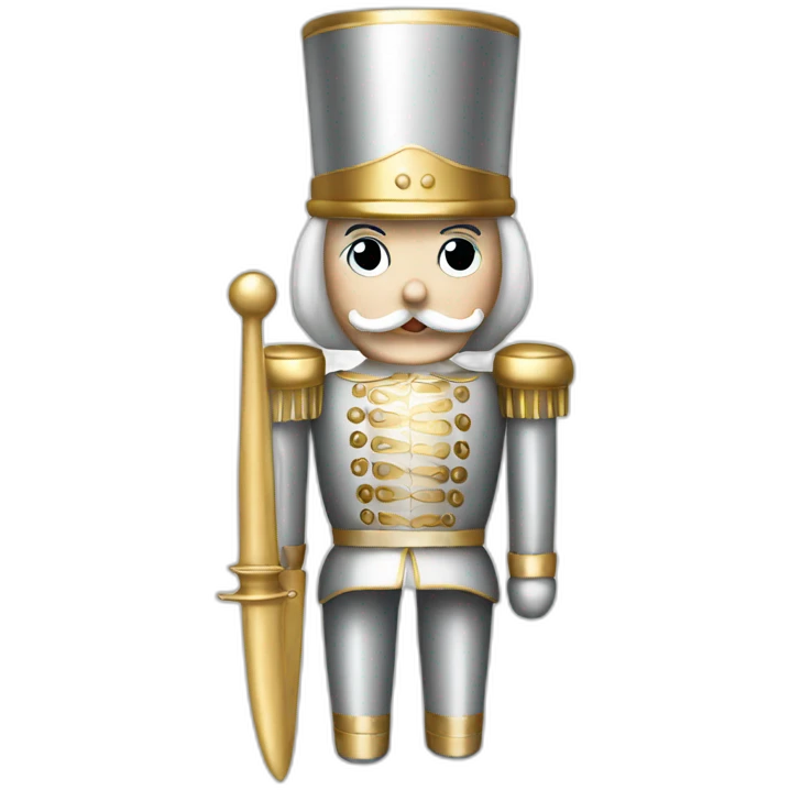 silver and gold nutcracker emoji
