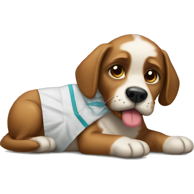sick puppy emoji