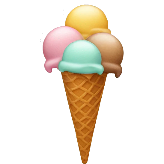 3 ice cream scoops emoji