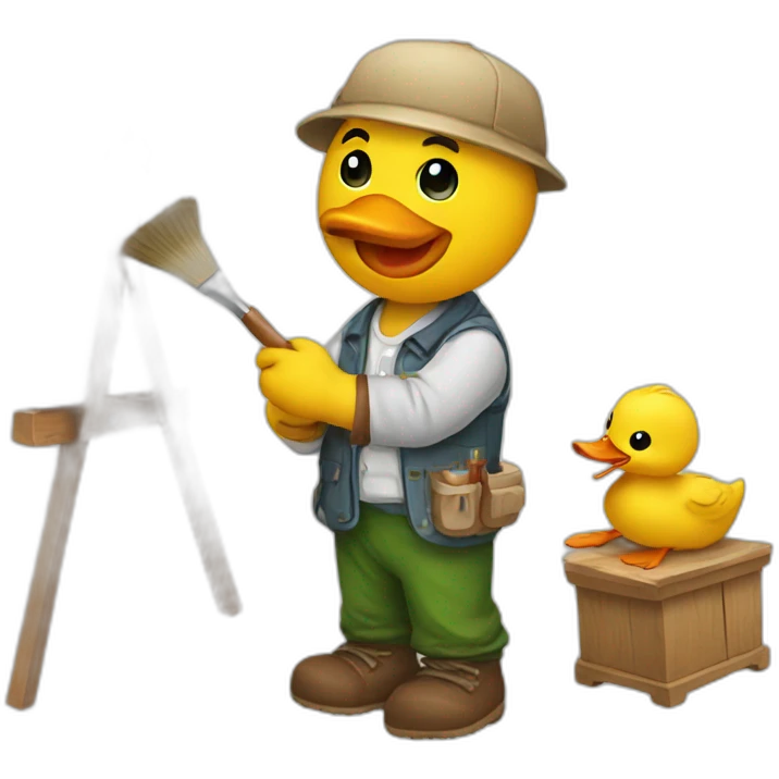 Duck painter emoji