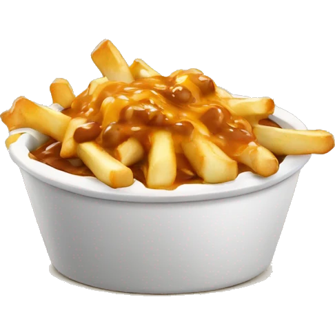 poutine qui mange une poutine emoji
