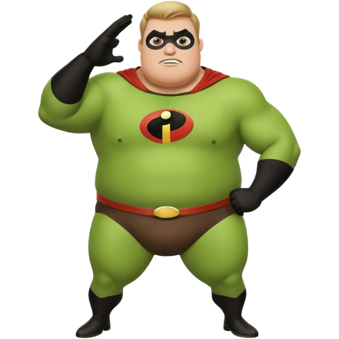 green fat mr incredible farting  emoji