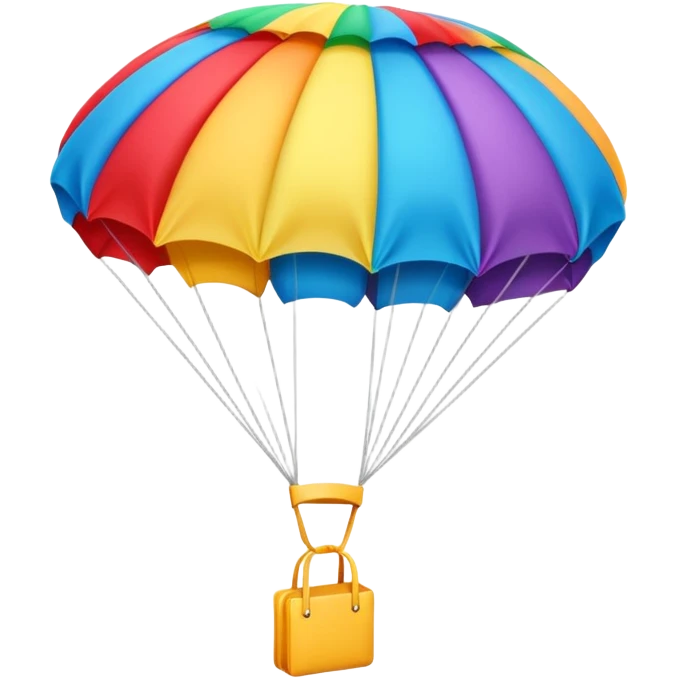 colorful parachute emoji