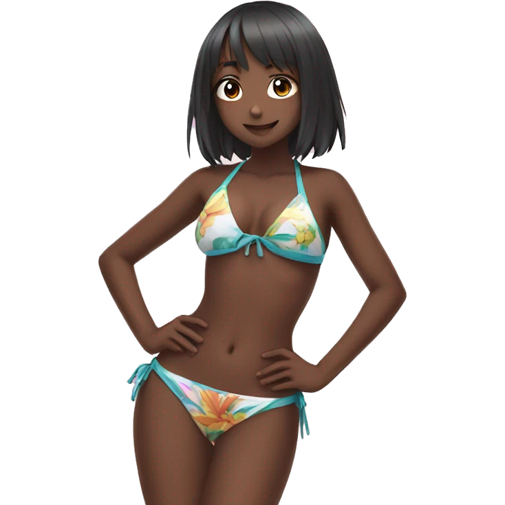 sus anime girl with a bikini emoji