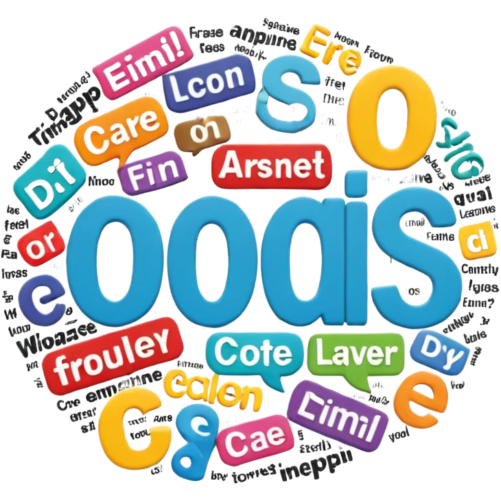 LA PALABRA "FRASE" COMO SI FUERA RECORTADO DE UNA REVISTA emoji