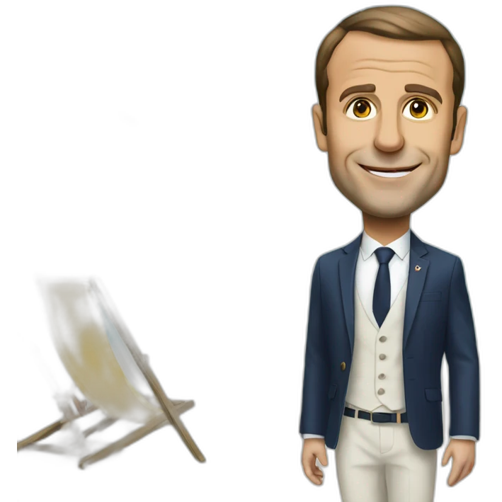 Macron à la plage emoji