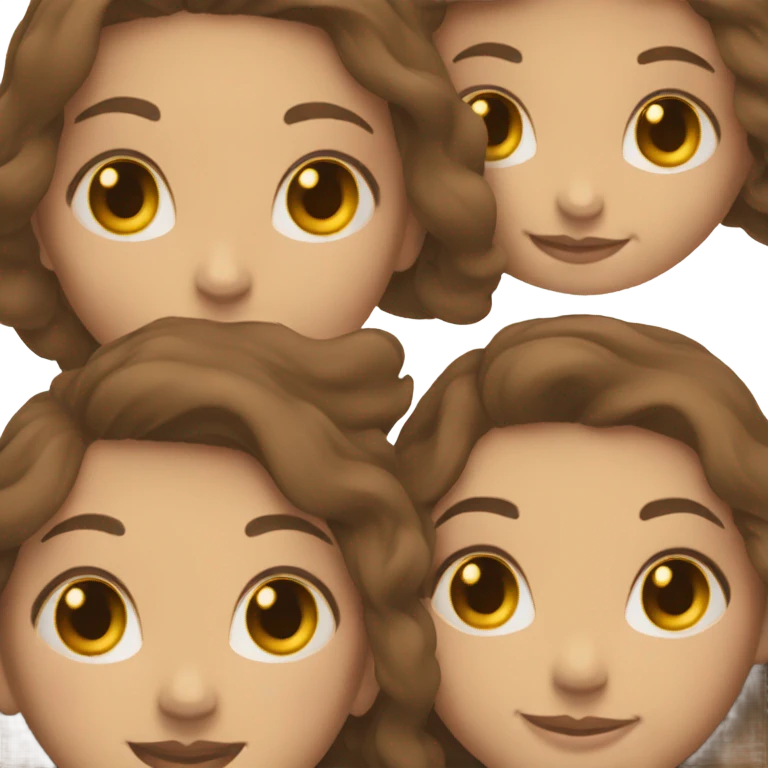 Lesbian cuddles brown hair white soft  emoji