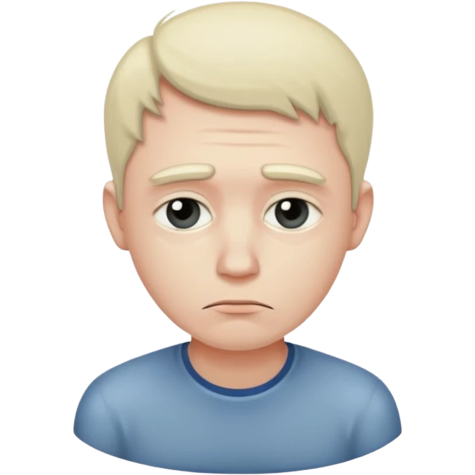 Sad man contemplating life emoji