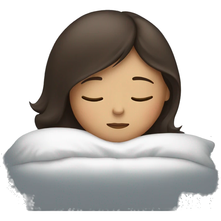 Brunette girl sleeping emoji