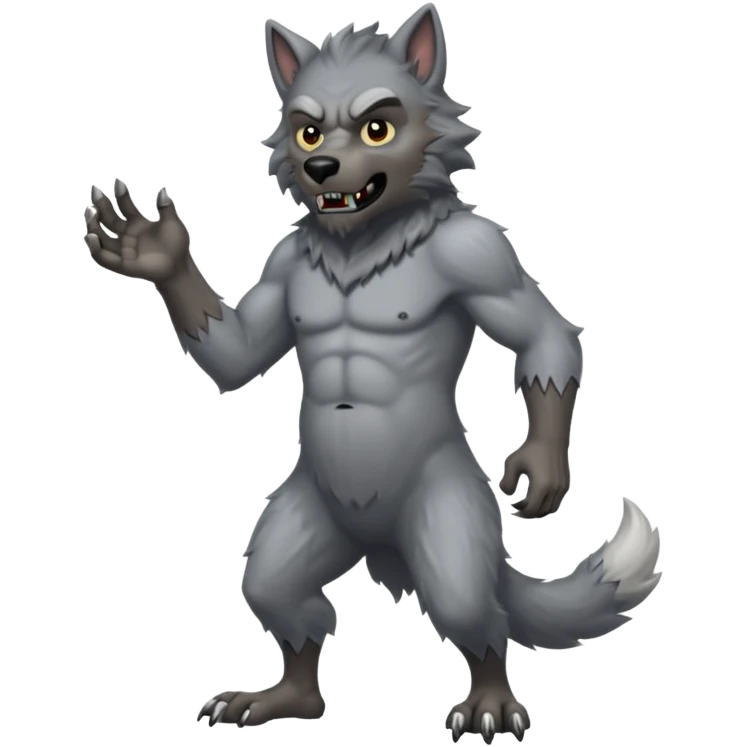 Create an emoji of Werewolf full bodied emoji