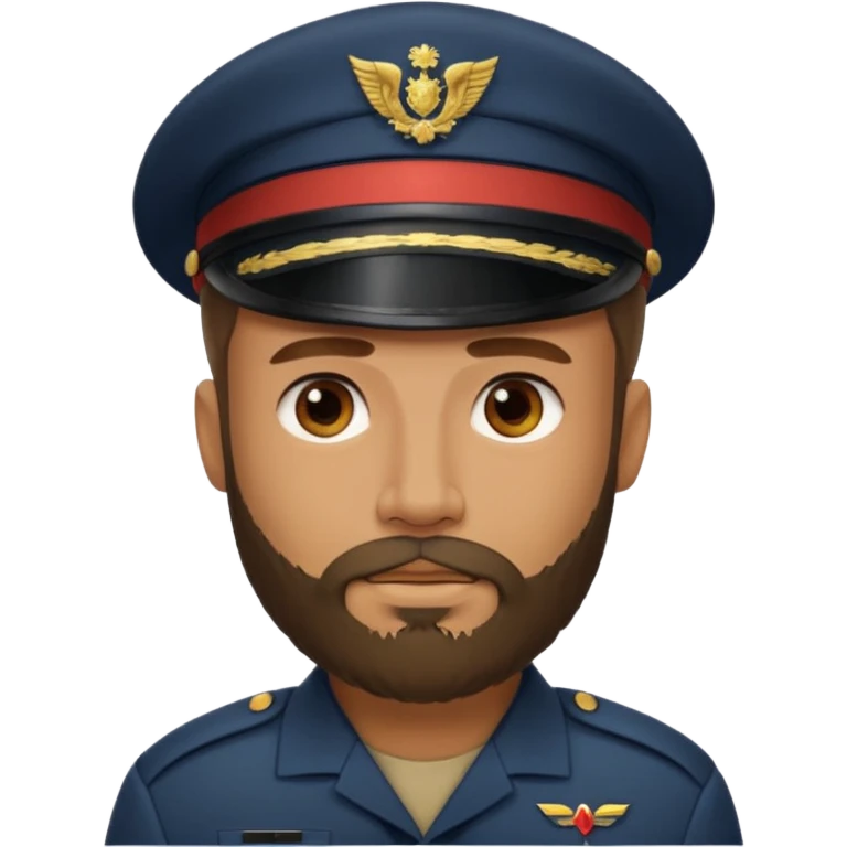 male soldiers with beard with out cap emoji
