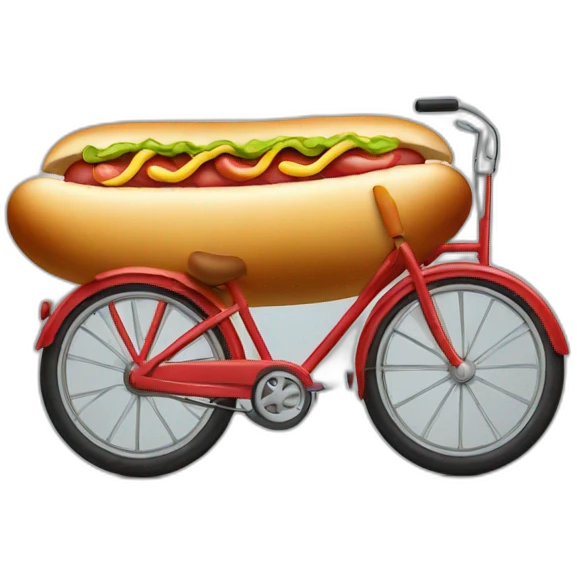 Hotdog bicycle emoji