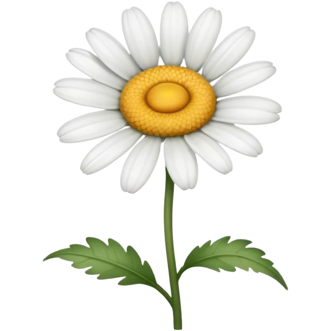 A white flower symbolising daisy flower emoji