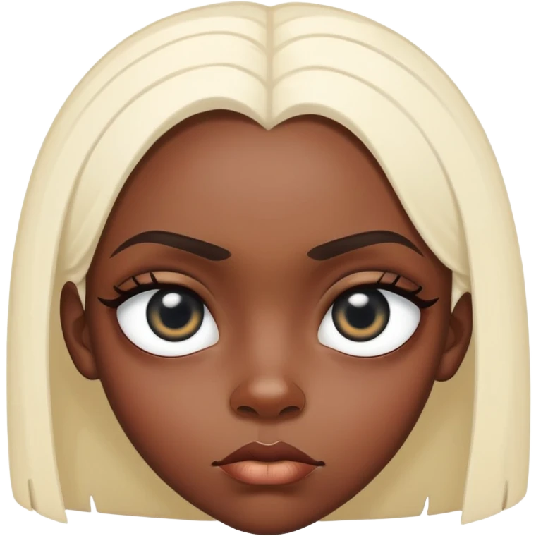 black girl as a cyclops emoji