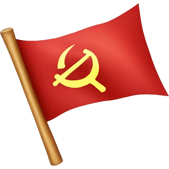 red flag with hammer and sickle emoji