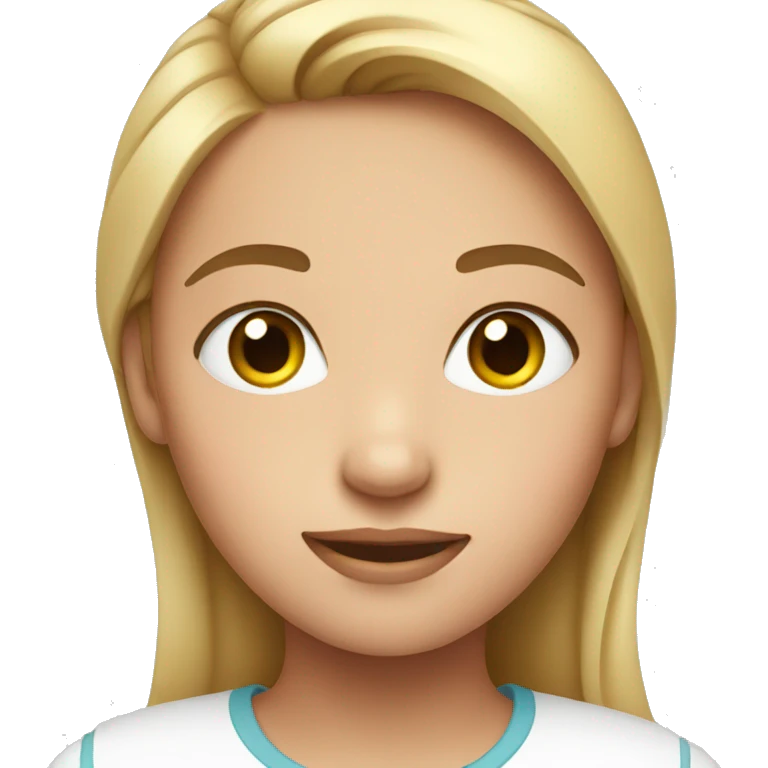 girl on white backdrop emoji