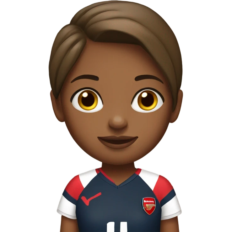 girl in arsenal top emoji
