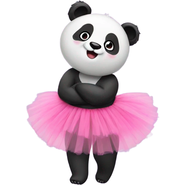 A panda with a tutu emoji