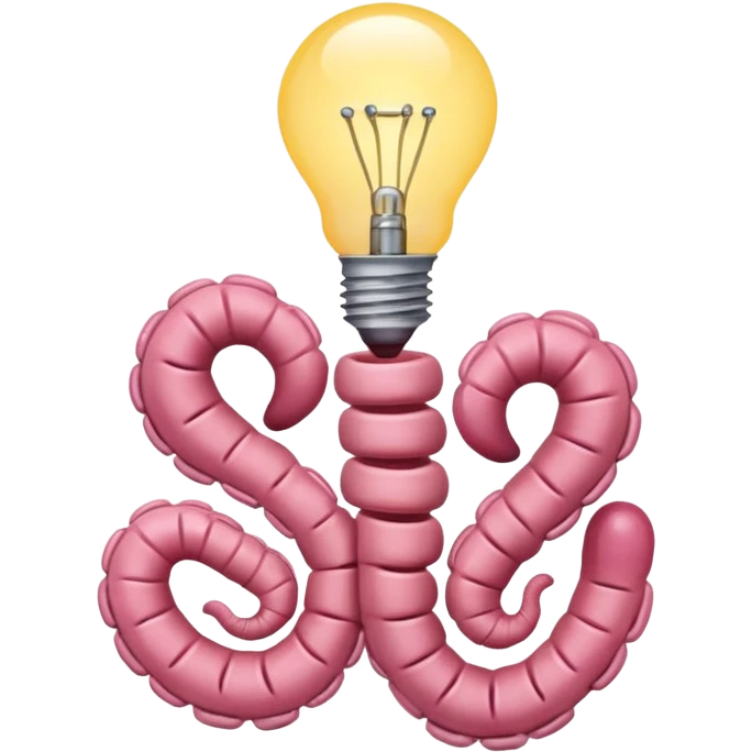 a bunch of intestines with a lightbulb emoji emoji