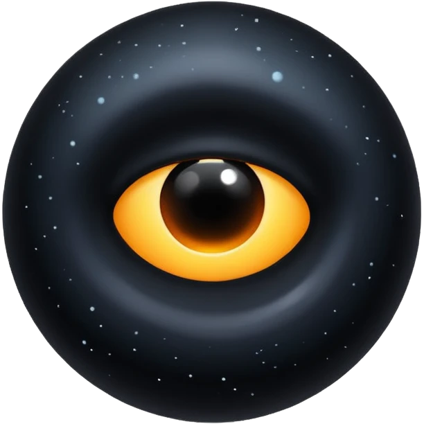 An image of a black whole emoji