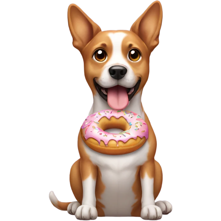 dog with donut emoji