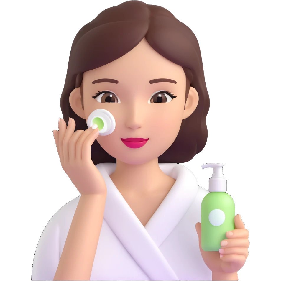 woman skincare routine emoji