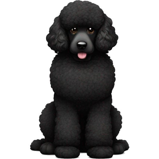 Black big poodle  emoji