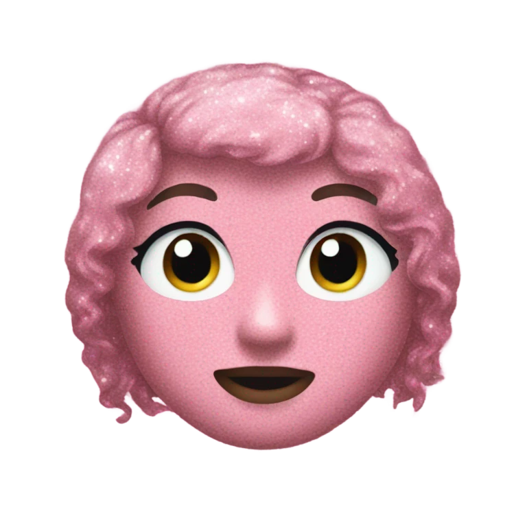 pink glitter emoji