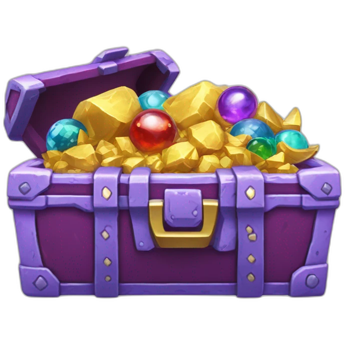Pokemon Game LootCase Purple Chaotic Color Rich Treasure Legendary Epic Items and Pokemons Inside emoji