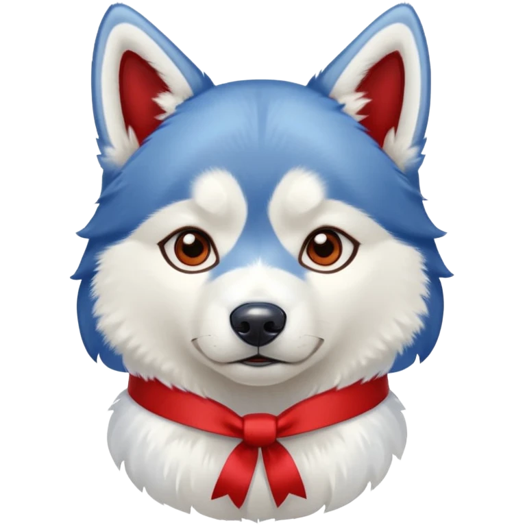 husky with head ribbon and shirt emoji