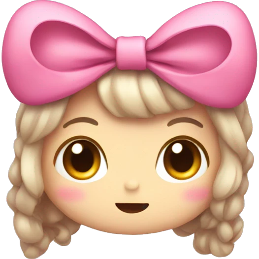 Kawaii bow emoji