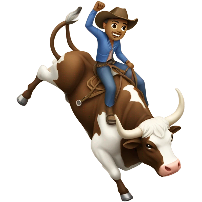 Someone riding a bull  emoji