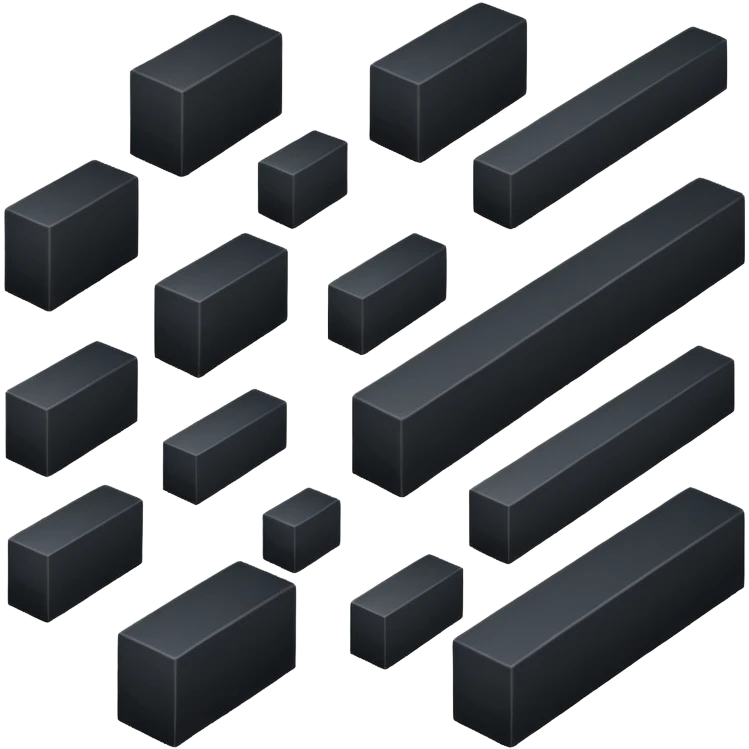 A long block of black boxes emoji